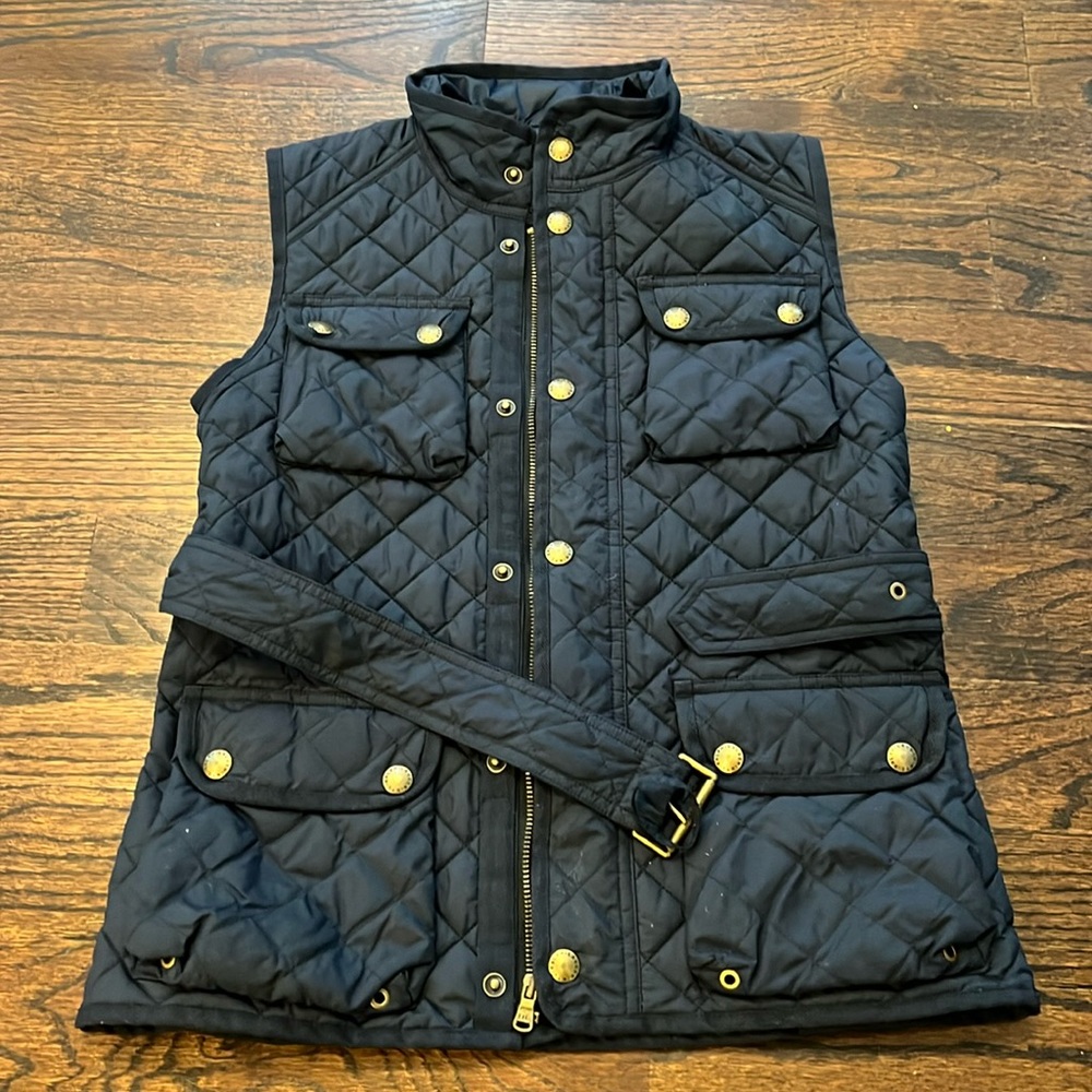 Belted polo vest